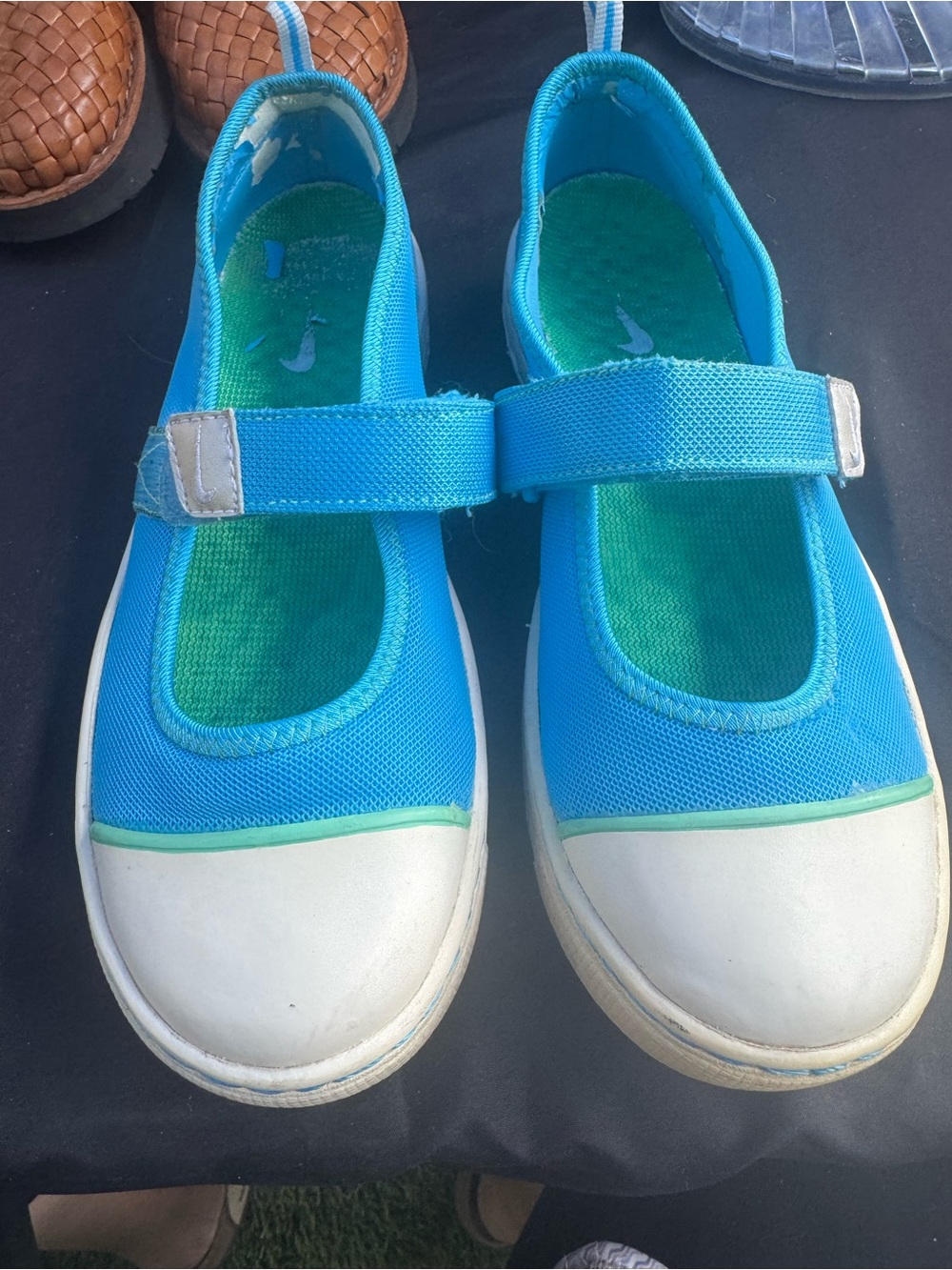 Kids Blue Mary Jane Strap Casual Shoes